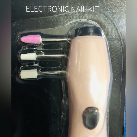4piece battery operated Electronic nail kit-shaping tool cuticle pusher & buffer - Picture 1 of 8